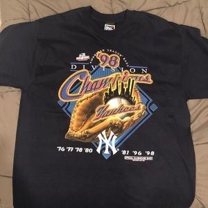 VTG 1998 NY Yankees AL Champions Tee Pro Player